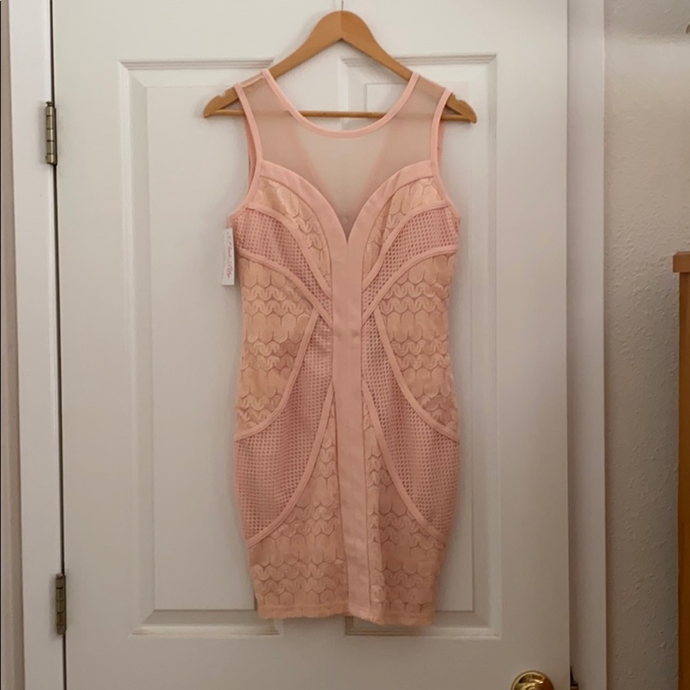 Light pink/peach mini dress